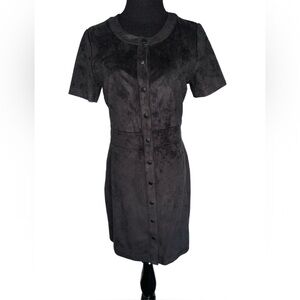 NWT Kenneth Cole suede Black Button-Up Dress